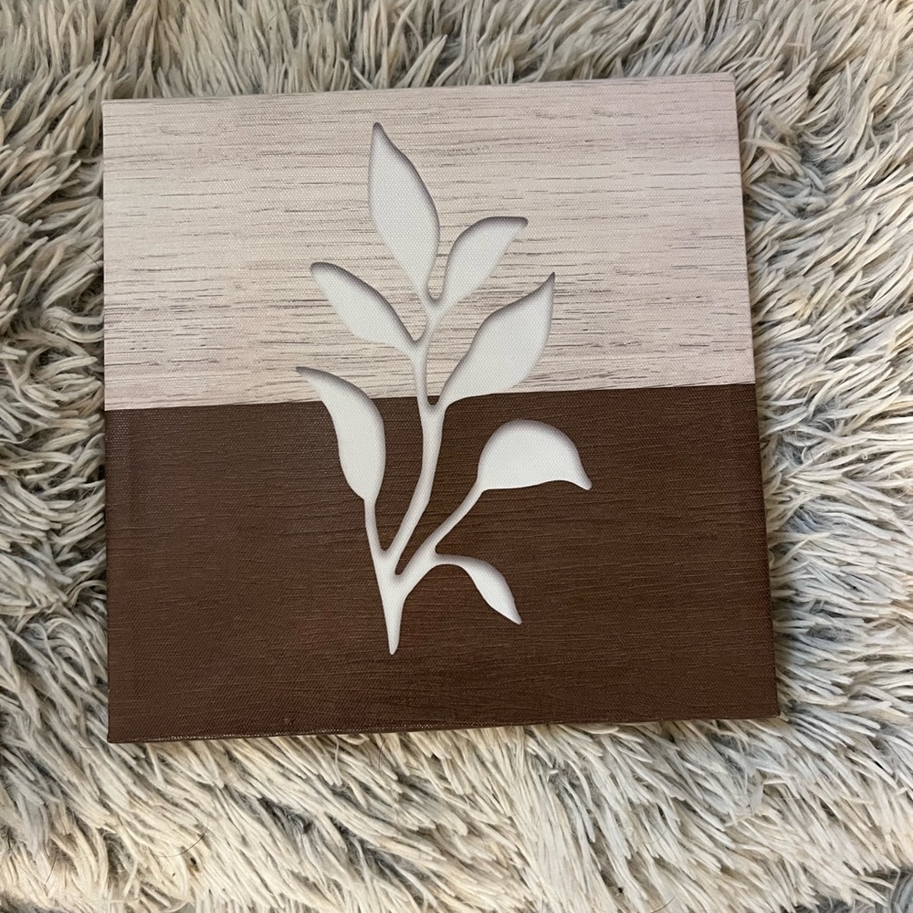 New 8 1/2 x 8 1/2 Wall Canvas with a hook on the back for hanging